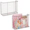 mDesign Metal Wall Mount Magazine Holder, Storage Organizer Rack